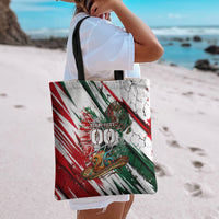 Personalized Mexico Football Ganadores Tote Bag Aztec Jaguar Cultural Heritage Soccer Art