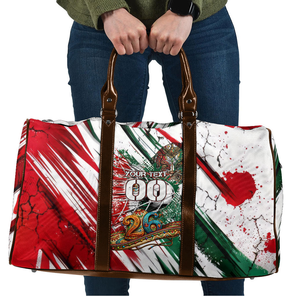Personalized Mexico Football Ganadores Travel Bag Aztec Jaguar Cultural Heritage Soccer Art