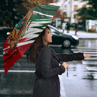 Personalized Mexico Football Ganadores Umbrella Aztec Jaguar Cultural Heritage Soccer Art