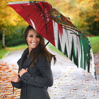 Personalized Mexico Football Ganadores Umbrella Aztec Jaguar Cultural Heritage Soccer Art