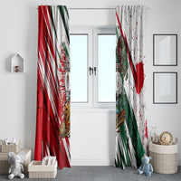 Personalized Mexico Football Ganadores Window Curtain Aztec Jaguar Cultural Heritage Soccer Art