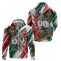 Personalized Mexico Football Ganadores Zip Hoodie Aztec Jaguar Cultural Heritage Soccer Art