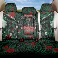 Mexico Football Golden Eagle Champions Back Car Seat Cover Aztec Geometric Pattern Red Rose