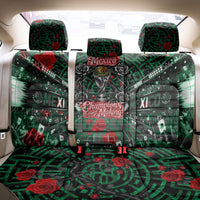 Mexico Football Golden Eagle Champions Back Car Seat Cover Aztec Geometric Pattern Red Rose