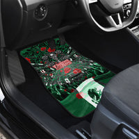 Mexico Football Golden Eagle Champions Car Mats Aztec Geometric Pattern Red Rose