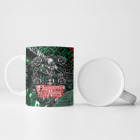 Mexico Football Golden Eagle Champions Ceramic Mug Aztec Geometric Pattern Red Rose