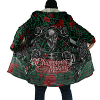 Mexico Football Golden Eagle Champions Cloak Aztec Geometric Pattern Red Rose