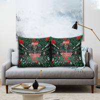 Mexico Football Golden Eagle Champions Pillow Cover Aztec Geometric Pattern Red Rose