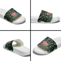 Mexico Football Golden Eagle Champions Slide Sandals Aztec Geometric Pattern Red Rose