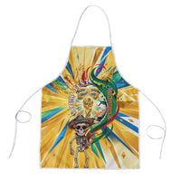 Personalized Mexico Football Victoria Sugar Skull Apron Dia De Los Muertos Cultural Art Sunburst