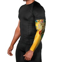 Personalized Mexico Football Victoria Sugar Skull Arm Sleeves Dia De Los Muertos Cultural Art Sunburst