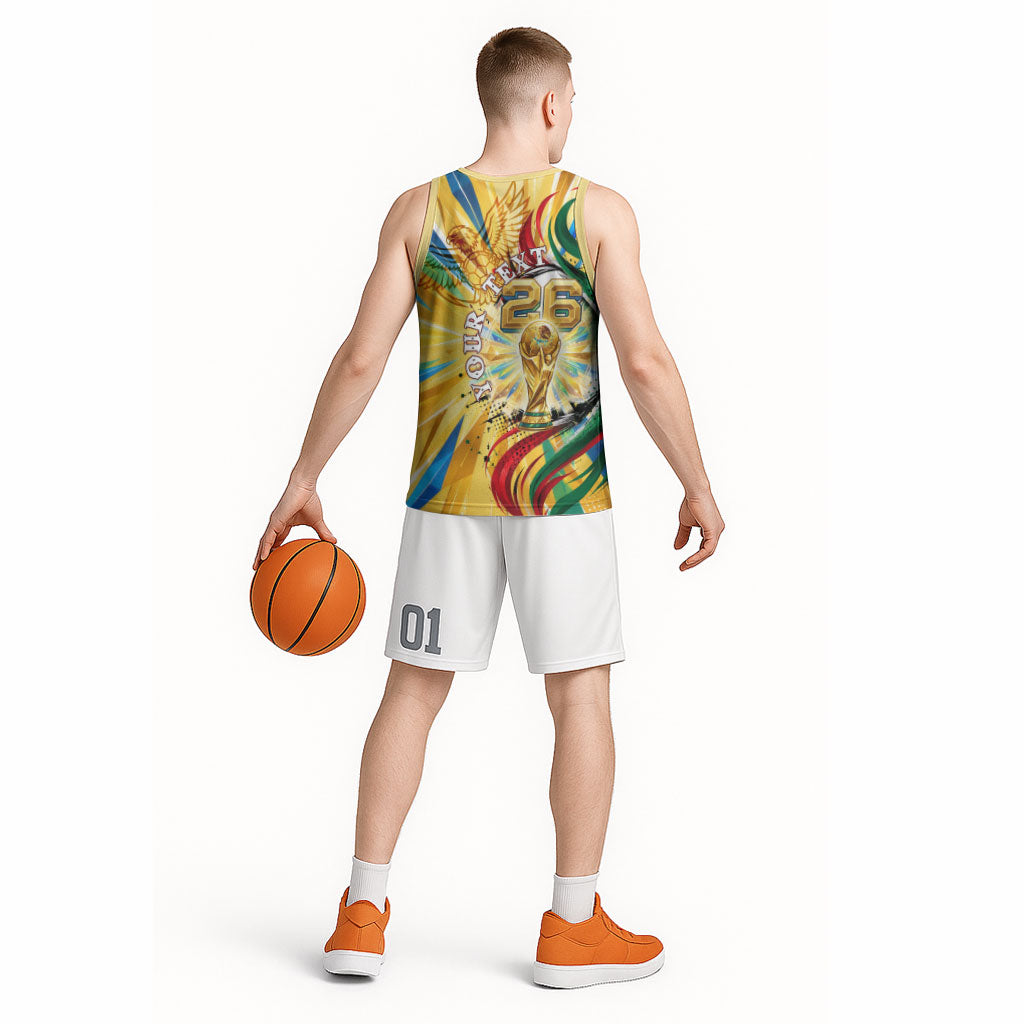 Personalized Mexico Football Victoria Sugar Skull Basketball Jersey Dia De Los Muertos Cultural Art Sunburst