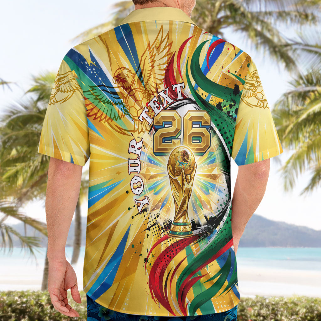 Personalized Mexico Football Victoria Sugar Skull Hawaiian Shirt Dia De Los Muertos Cultural Art Sunburst