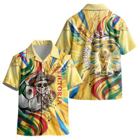 Personalized Mexico Football Victoria Sugar Skull Kid Hawaiian Shirt Dia De Los Muertos Cultural Art Sunburst