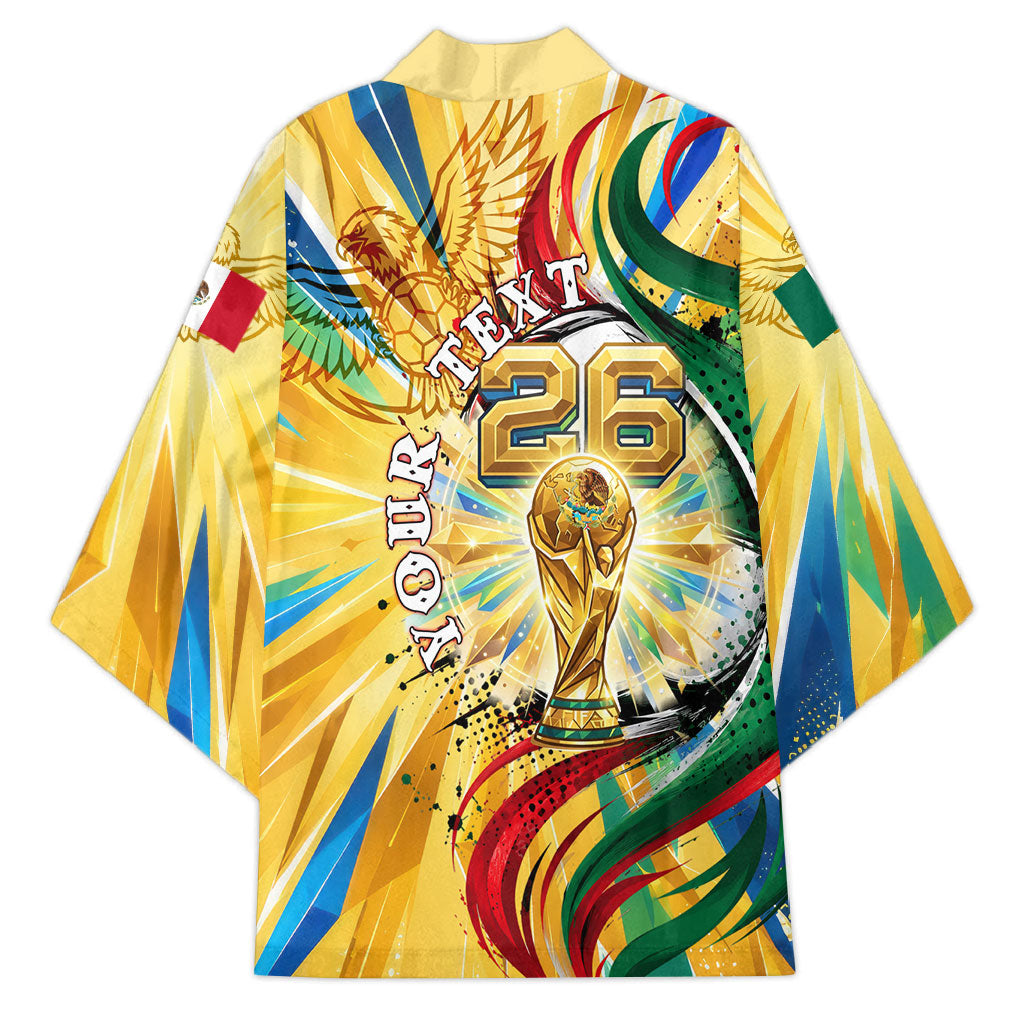 Personalized Mexico Football Victoria Sugar Skull Kimono Dia De Los Muertos Cultural Art Sunburst