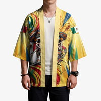 Personalized Mexico Football Victoria Sugar Skull Kimono Dia De Los Muertos Cultural Art Sunburst