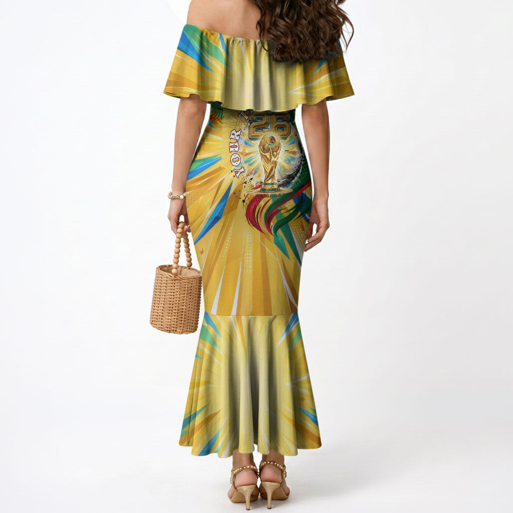 Personalized Mexico Football Victoria Sugar Skull Mermaid Dress Dia De Los Muertos Cultural Art Sunburst