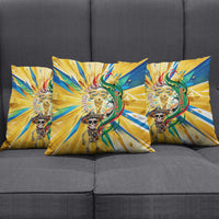 Personalized Mexico Football Victoria Sugar Skull Pillow Cover Dia De Los Muertos Cultural Art Sunburst