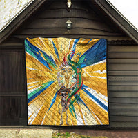 Personalized Mexico Football Victoria Sugar Skull Quilt Dia De Los Muertos Cultural Art Sunburst