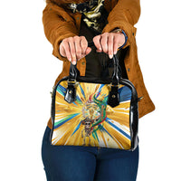 Personalized Mexico Football Victoria Sugar Skull Shoulder Handbag Dia De Los Muertos Cultural Art Sunburst