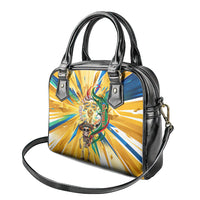 Personalized Mexico Football Victoria Sugar Skull Shoulder Handbag Dia De Los Muertos Cultural Art Sunburst