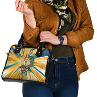 Personalized Mexico Football Victoria Sugar Skull Shoulder Handbag Dia De Los Muertos Cultural Art Sunburst