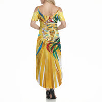 Personalized Mexico Football Victoria Sugar Skull Summer Maxi Dress Dia De Los Muertos Cultural Art Sunburst
