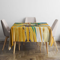 Personalized Mexico Football Victoria Sugar Skull Tablecloth Dia De Los Muertos Cultural Art Sunburst