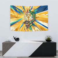 Personalized Mexico Football Victoria Sugar Skull Tapestry Dia De Los Muertos Cultural Art Sunburst