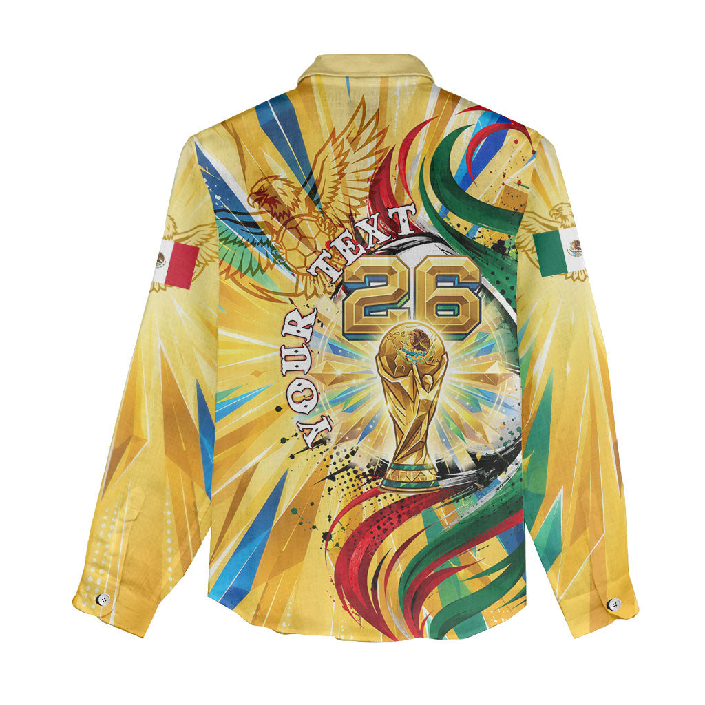 Personalized Mexico Football Victoria Sugar Skull Women Casual Shirt Dia De Los Muertos Cultural Art Sunburst