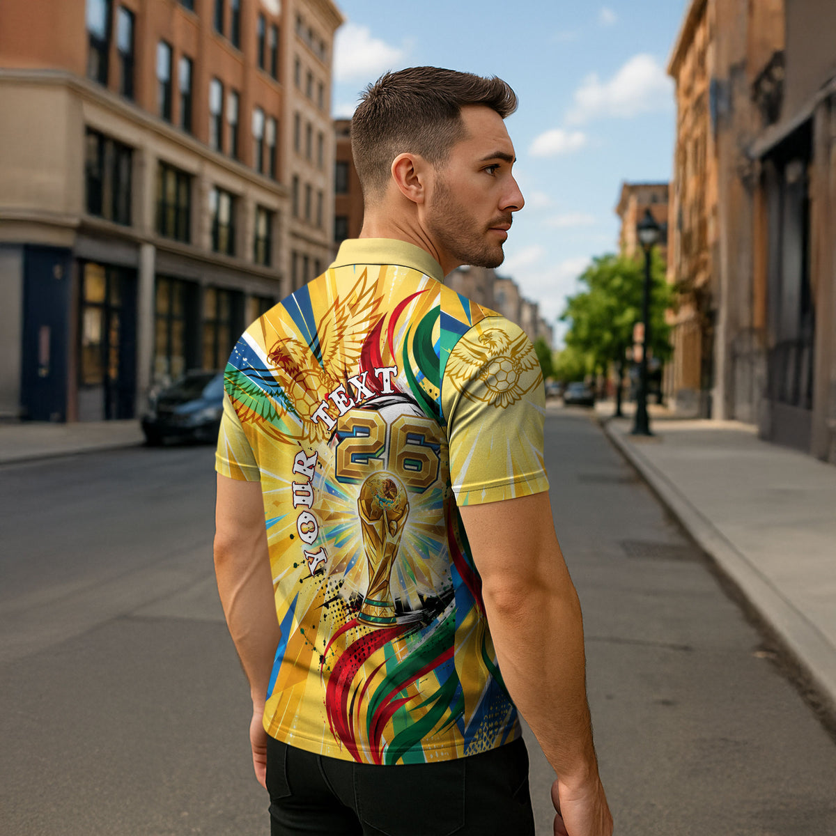 Personalized Mexico Football Victoria Sugar Skull Zipper Polo Shirt Dia De Los Muertos Cultural Art Sunburst