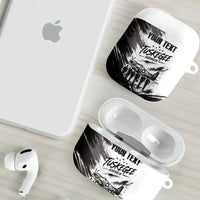 Personalized Tuskegee Airmen AirPods Case Black And White Grunge WWII Aviation Art