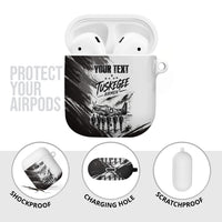 Personalized Tuskegee Airmen AirPods Case Black And White Grunge WWII Aviation Art