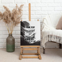 Personalized Tuskegee Airmen Canvas Wall Art Black And White Grunge WWII Aviation Art
