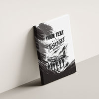 Personalized Tuskegee Airmen Canvas Wall Art Black And White Grunge WWII Aviation Art