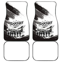 Personalized Tuskegee Airmen Car Mats Black And White Grunge WWII Aviation Art