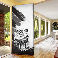 Personalized Tuskegee Airmen Door Cover Black And White Grunge WWII Aviation Art