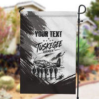Personalized Tuskegee Airmen Garden Flag Black And White Grunge WWII Aviation Art