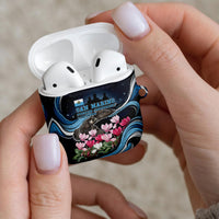 San Marino Founding Anniversary AirPods Case Freedom Peregrine Falcon - Cyclamen Flowers Towers Flag