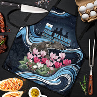 San Marino Founding Anniversary Apron Freedom Peregrine Falcon - Cyclamen Flowers Towers Flag