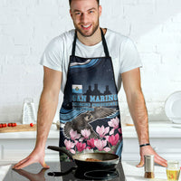 San Marino Founding Anniversary Apron Freedom Peregrine Falcon - Cyclamen Flowers Towers Flag