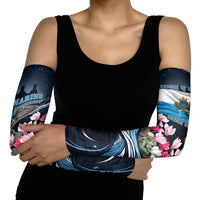 San Marino Founding Anniversary Arm Sleeves Freedom Peregrine Falcon - Cyclamen Flowers Towers Flag