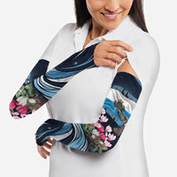 San Marino Founding Anniversary Arm Sleeves Freedom Peregrine Falcon - Cyclamen Flowers Towers Flag