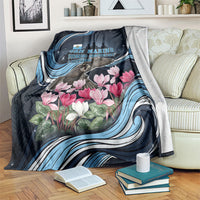 San Marino Founding Anniversary Blanket Freedom Peregrine Falcon - Cyclamen Flowers Towers Flag