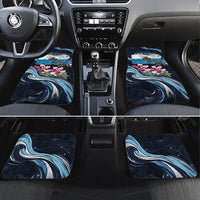 San Marino Founding Anniversary Car Mats Freedom Peregrine Falcon - Cyclamen Flowers Towers Flag