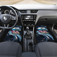 San Marino Founding Anniversary Car Mats Freedom Peregrine Falcon - Cyclamen Flowers Towers Flag