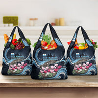 San Marino Founding Anniversary Grocery Bag Freedom Peregrine Falcon - Cyclamen Flowers Towers Flag