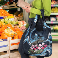 San Marino Founding Anniversary Grocery Bag Freedom Peregrine Falcon - Cyclamen Flowers Towers Flag