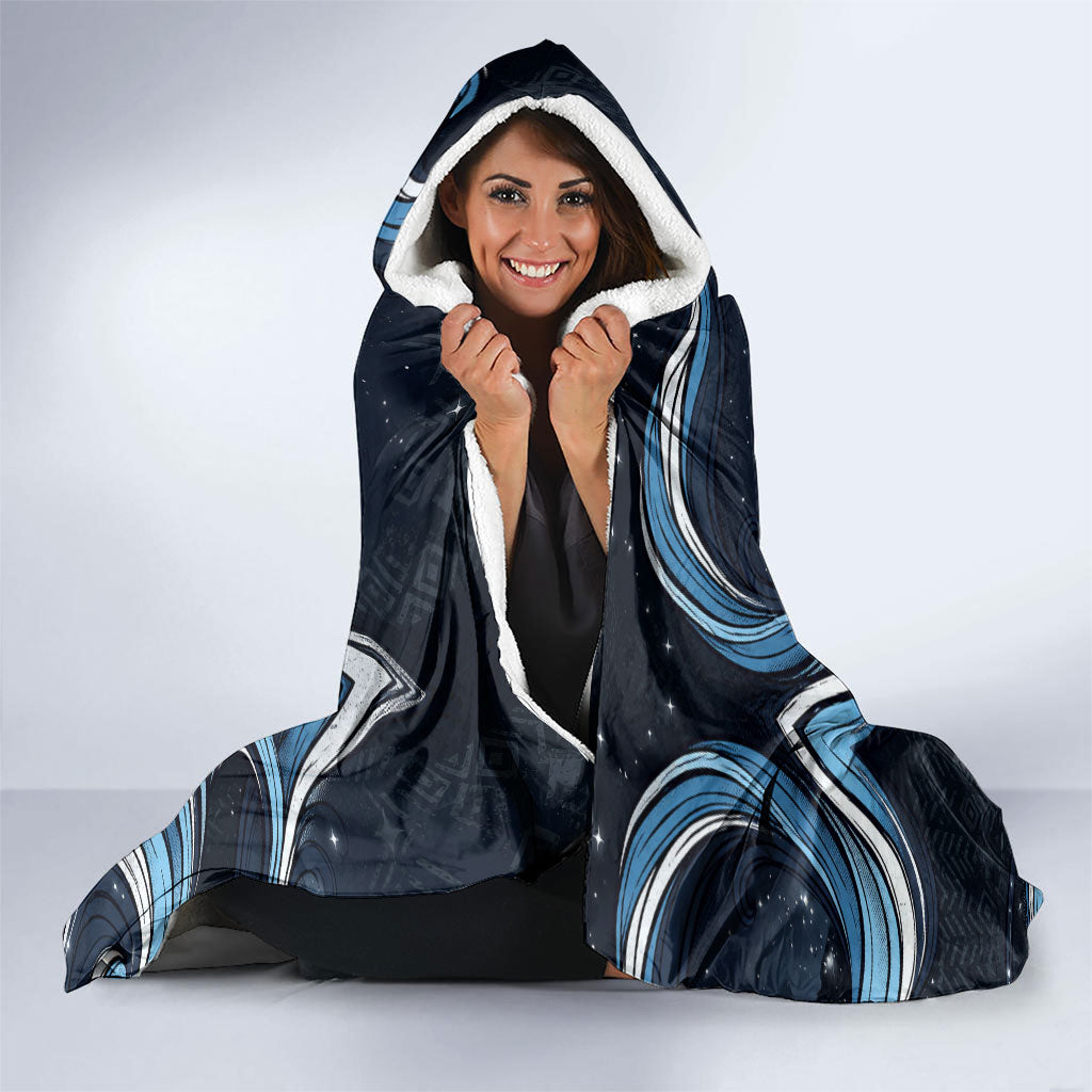 San Marino Founding Anniversary Hooded Blanket Freedom Peregrine Falcon - Cyclamen Flowers Towers Flag