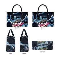 San Marino Founding Anniversary Leather Bag Freedom Peregrine Falcon - Cyclamen Flowers Towers Flag